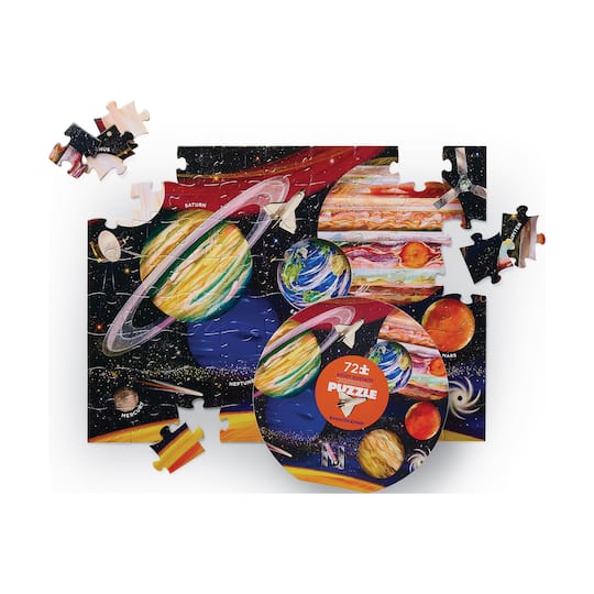 Solar System Round Box Puzzle: 72 Pcs